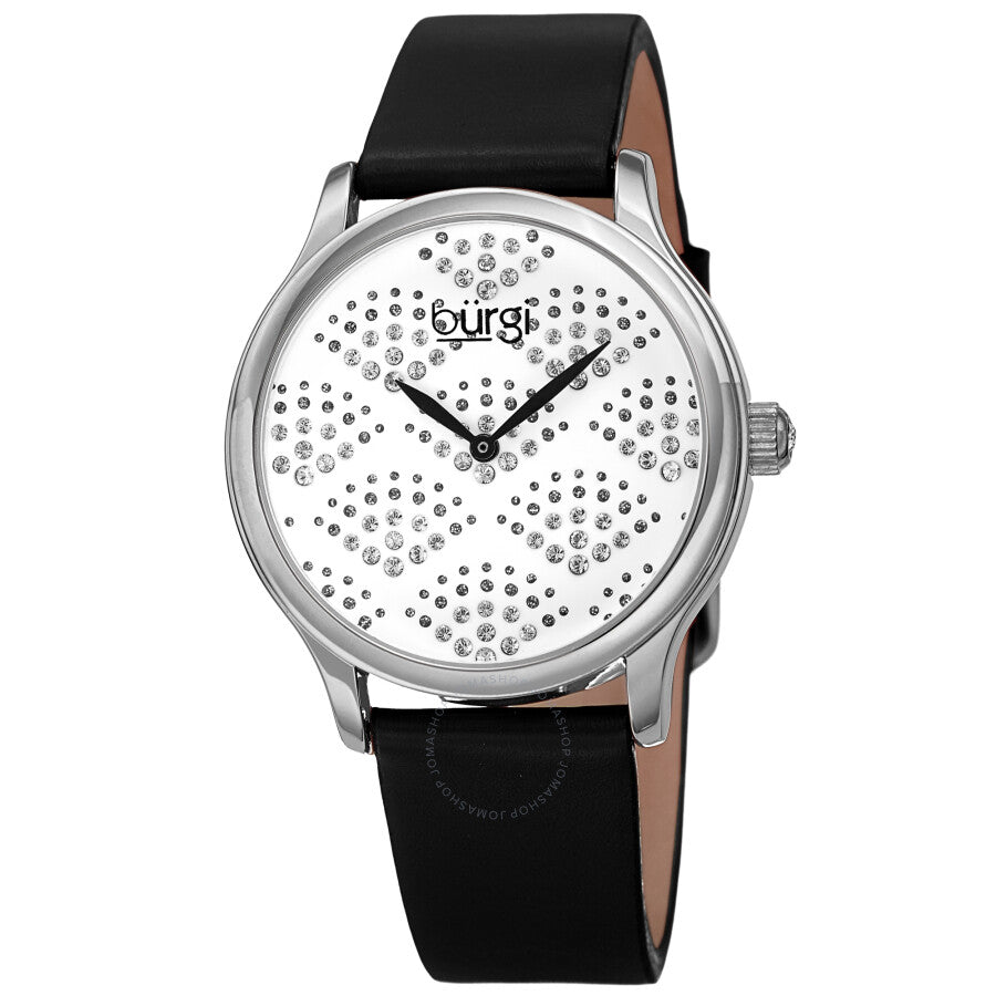 Burgi Pebble Style Quartz White Dial Ladies Watch BUR238SSB - Dawson Watches