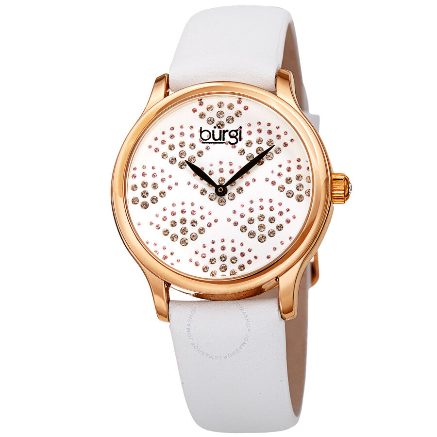Burgi Pebble Style Quartz White Dial Ladies Watch BUR238WTR - Dawson Watches