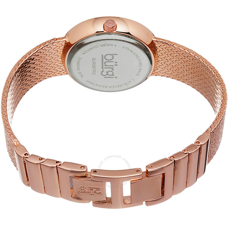 Burgi Pink Mother of Pearl Diamond Dial Ladies Watch BUR097RG - Dawson Watches #3