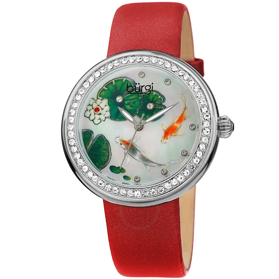 Burgi Quartz Beige Koi Fish Dial Ladies Watch BUR188RD - Dawson Watches