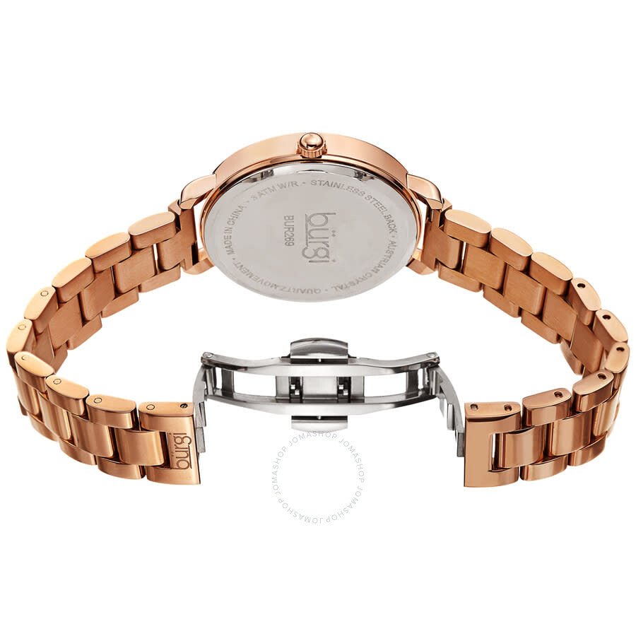 Burgi Quartz Blue Dial Rose Gold-tone Ladies Watch BUR269RGBU - Dawson Watches #4