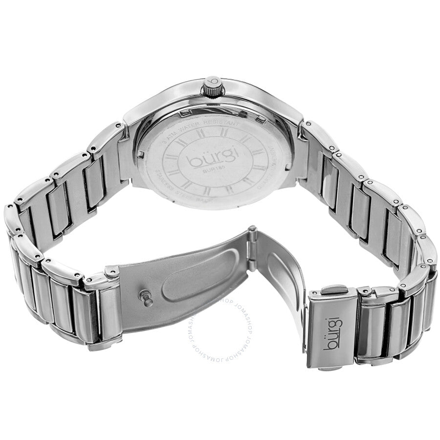 Burgi Quartz Crystal White Dial Ladies Watch BUR185SS - Dawson Watches #4