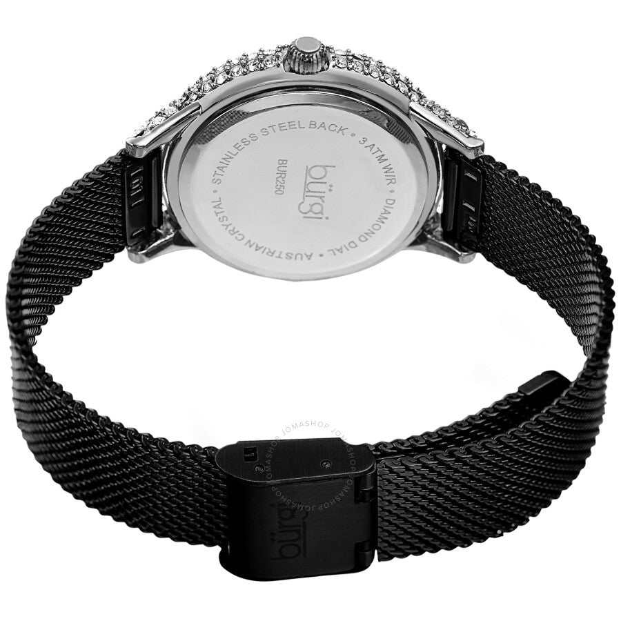 Burgi Quartz Diamond Black Dial Ladies Watch BUR250BKR - Dawson Watches #4