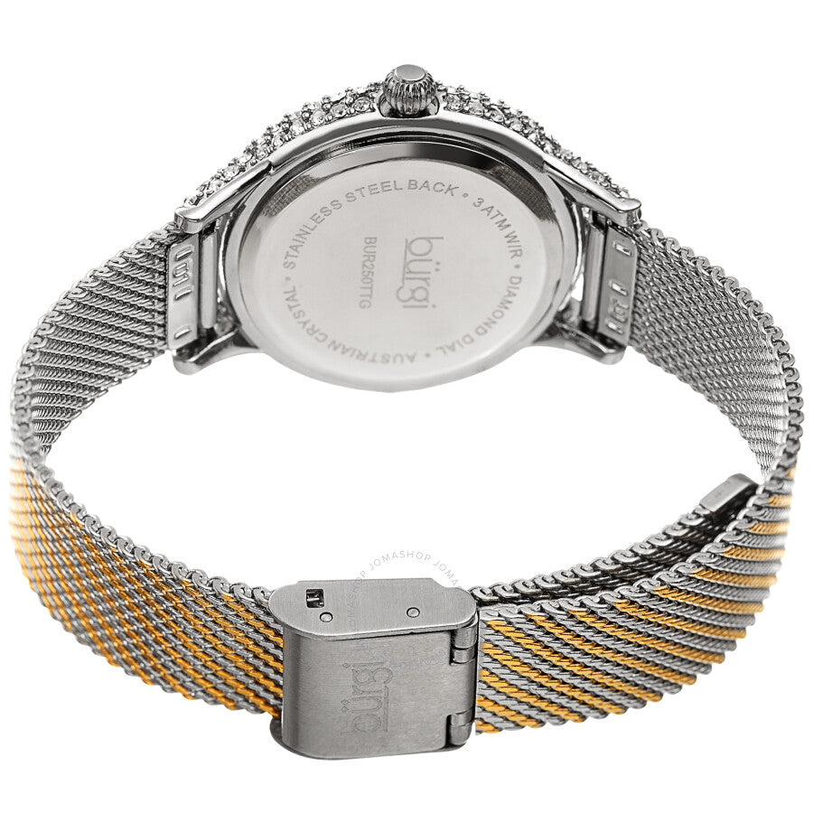 Burgi Quartz Diamond Black Dial Ladies Watch BUR250TTG - Dawson Watches #4