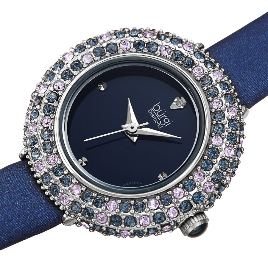 Burgi Quartz Diamond Crystal Blue Dial Ladies Watch BUR240BU - Dawson Watches #2