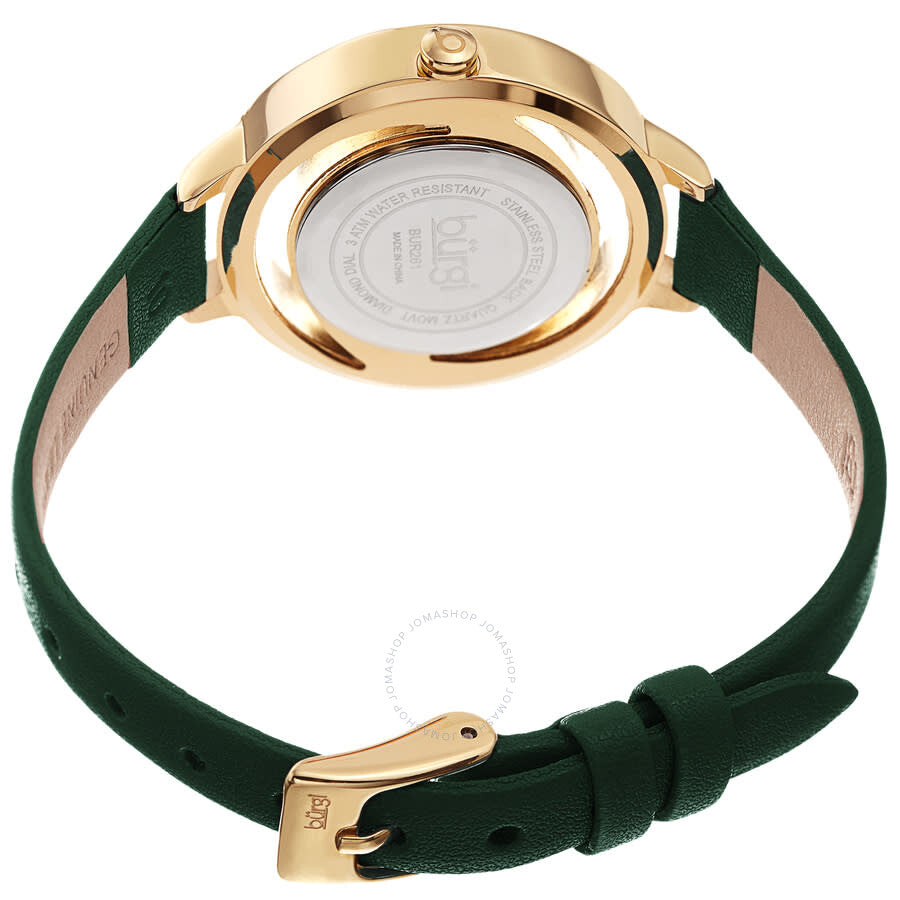 Burgi Quartz Diamond Green Dial Ladies Watch BUR261GN - Dawson Watches #4