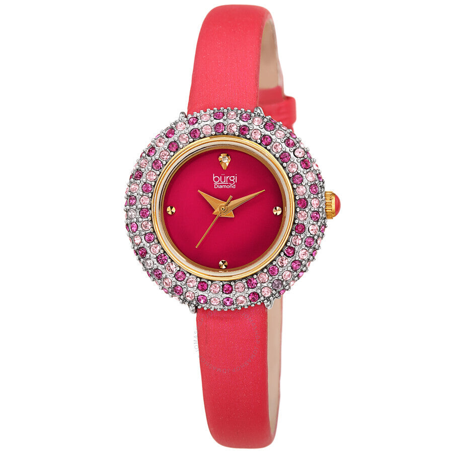 Burgi Quartz Diamond Pink Dial Ladies Watch BUR240PK - Dawson Watches