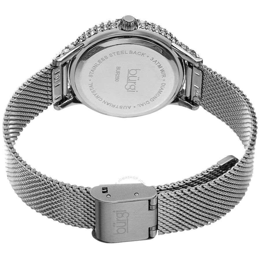 Burgi Quartz Diamond Silver Dial Ladies Watch BUR250SS - Dawson Watches #4