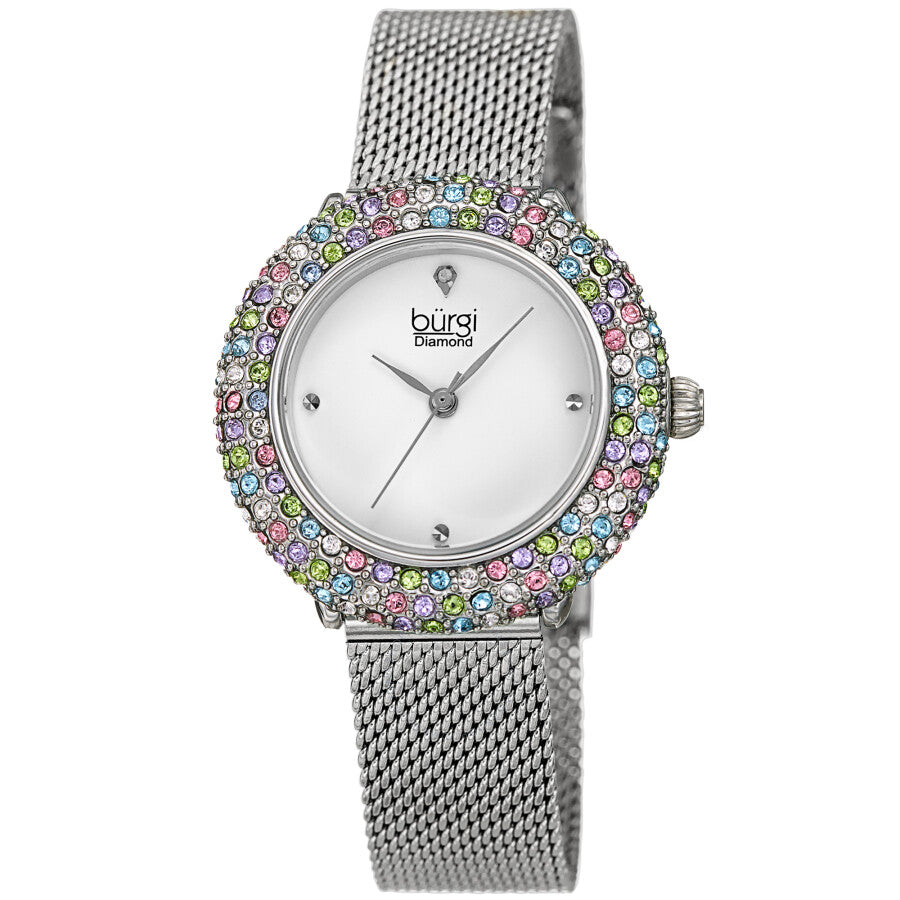Burgi Quartz Diamond Silver Dial Ladies Watch BUR258SS - Dawson Watches