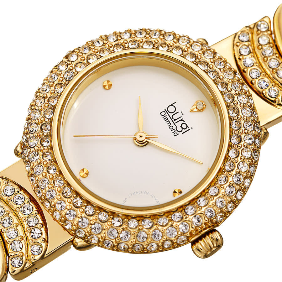 Burgi Quartz Diamond White Dial Ladies Watch BUR266YG - Dawson Watches #2