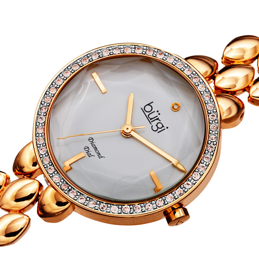 Burgi Quartz Diamond White Dial Rose Gold-tone Ladies Watch BUR242RG - Dawson Watches #2