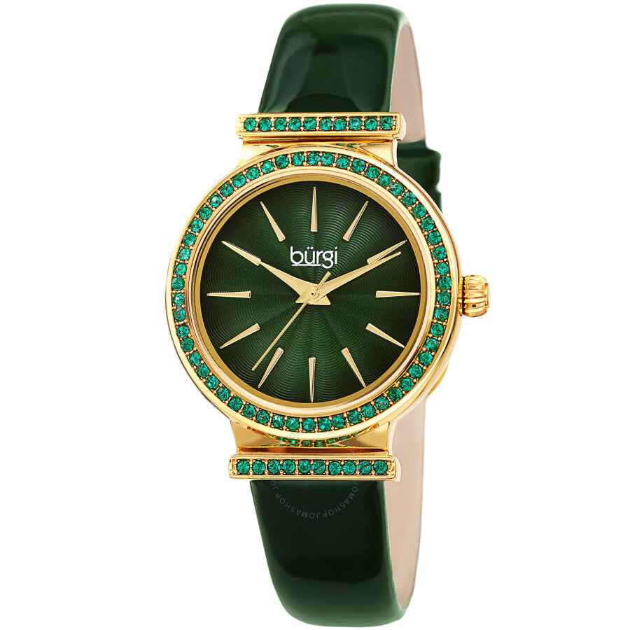Burgi Quartz Green Dial Ladies Watch BUR243GN - Dawson Watches