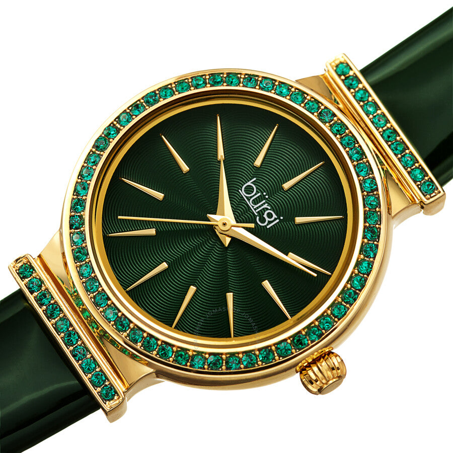 Burgi Quartz Green Dial Ladies Watch BUR243GN - Dawson Watches #2