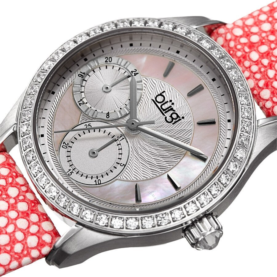 Burgi Quartz Mother of Pearl Dial Ladies Watch BUR160PK - Dawson Watches #2