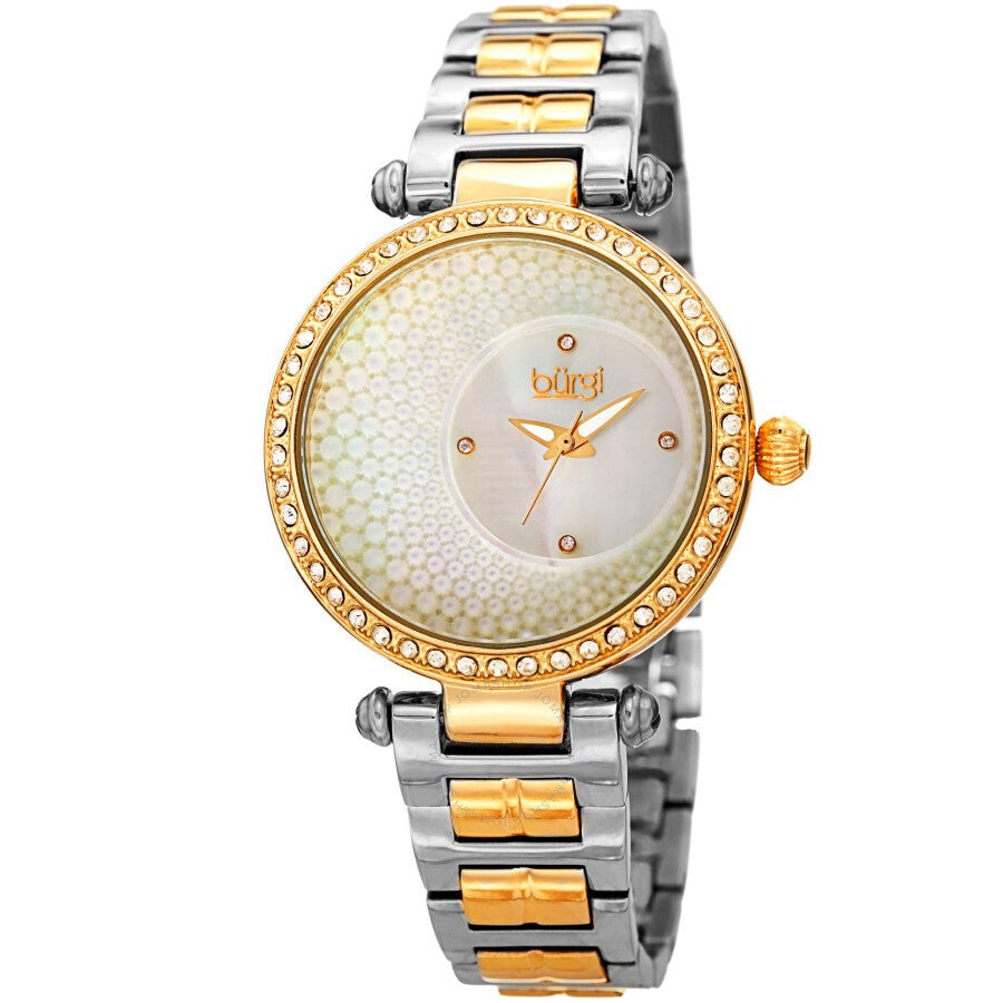 Burgi Quartz Mother of Pearl Dial Ladies Watch BUR183TTG - Dawson Watches