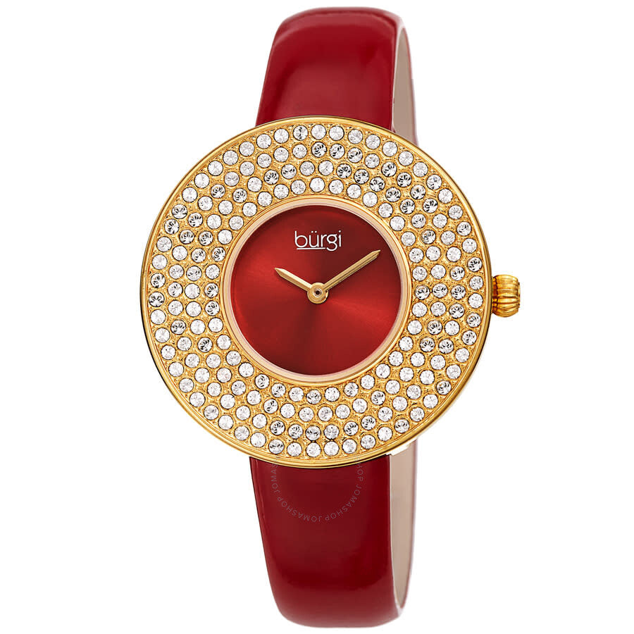 Burgi Quartz Red Dial Ladies Watch BUR272RD - Dawson Watches