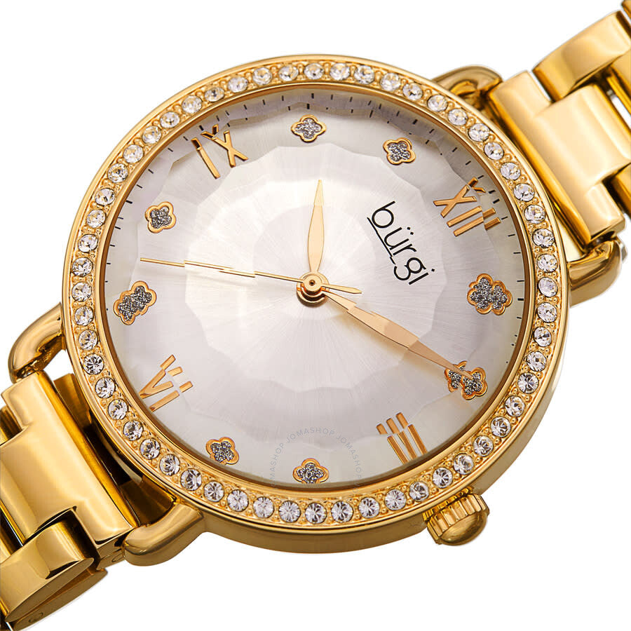 Burgi Quartz Silver Dial Gold-tone Ladies Watch BUR269YG - Dawson Watches #2