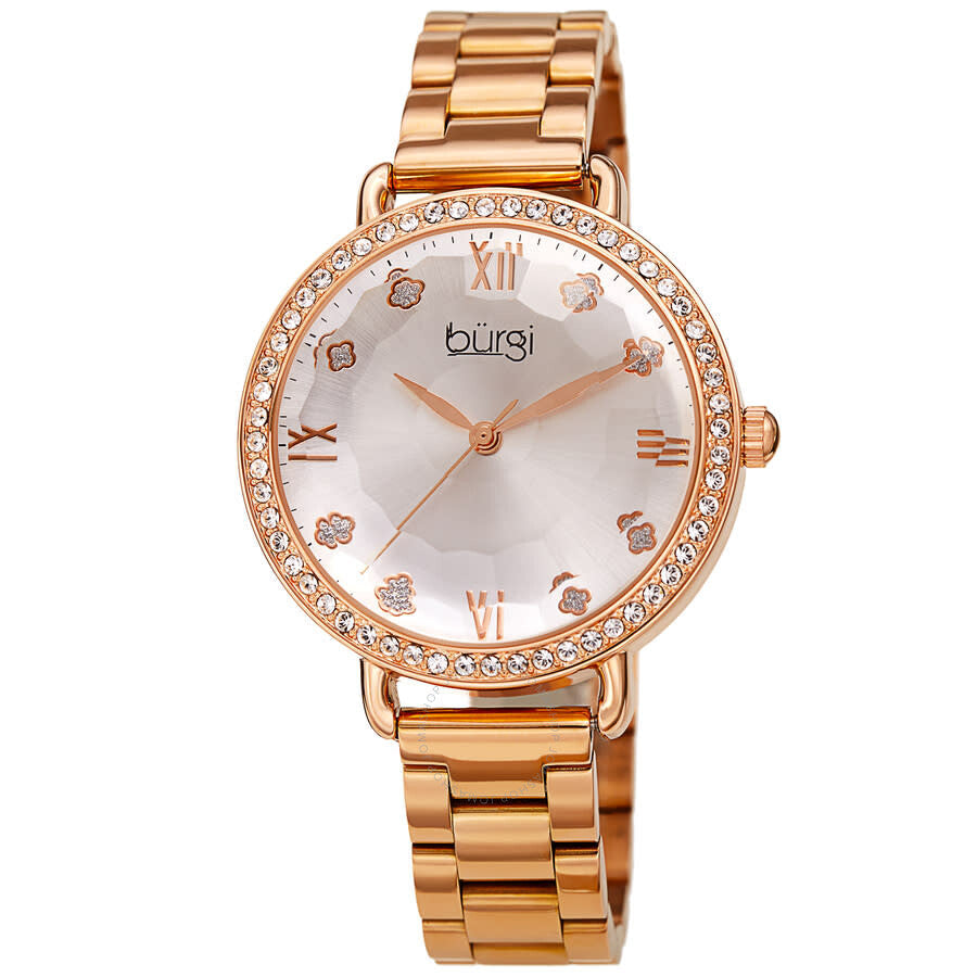 Burgi Quartz Silver Dial Rose Gold-tone Ladies Watch BUR269RG - Dawson Watches