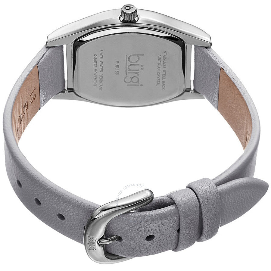 Burgi Quartz White Dial Grey Leather Ladies Watch BUR166GY - Dawson Watches #3