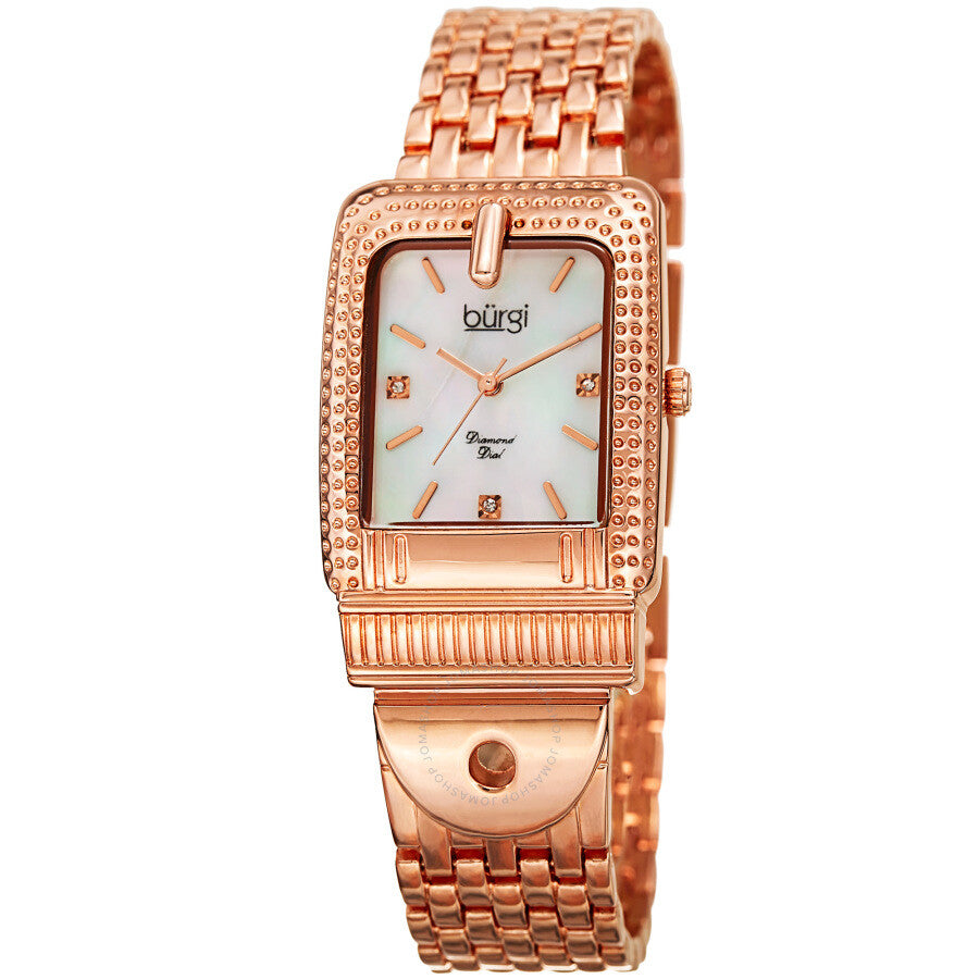 Burgi Quartz White Dial Rose Gold-tone Ladies Watch BUR171RG - Dawson Watches