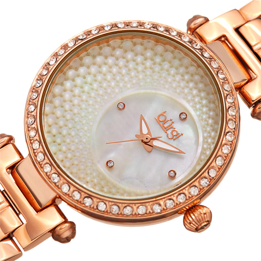 Burgi Quartz White Mother of Pearl Dial Ladies Watch BUR183RG - Dawson Watches #2