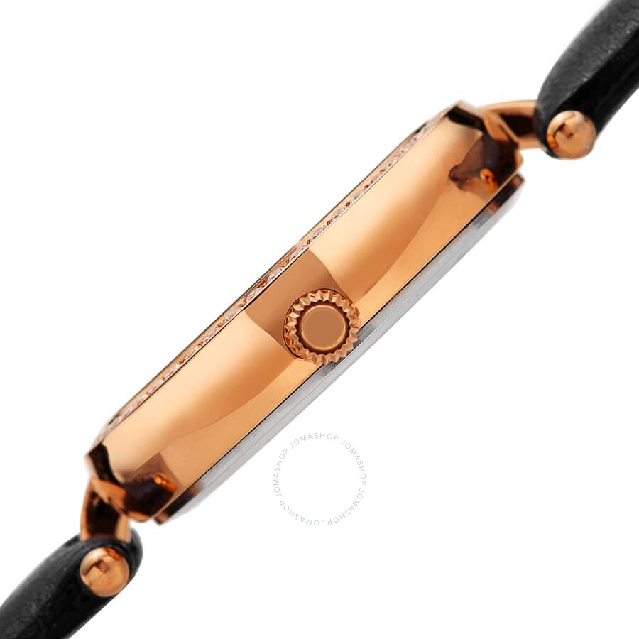 Burgi Crystal Silver Dial Black Leather Ladies Watch BUR235BKR - Dawson Watches #3
