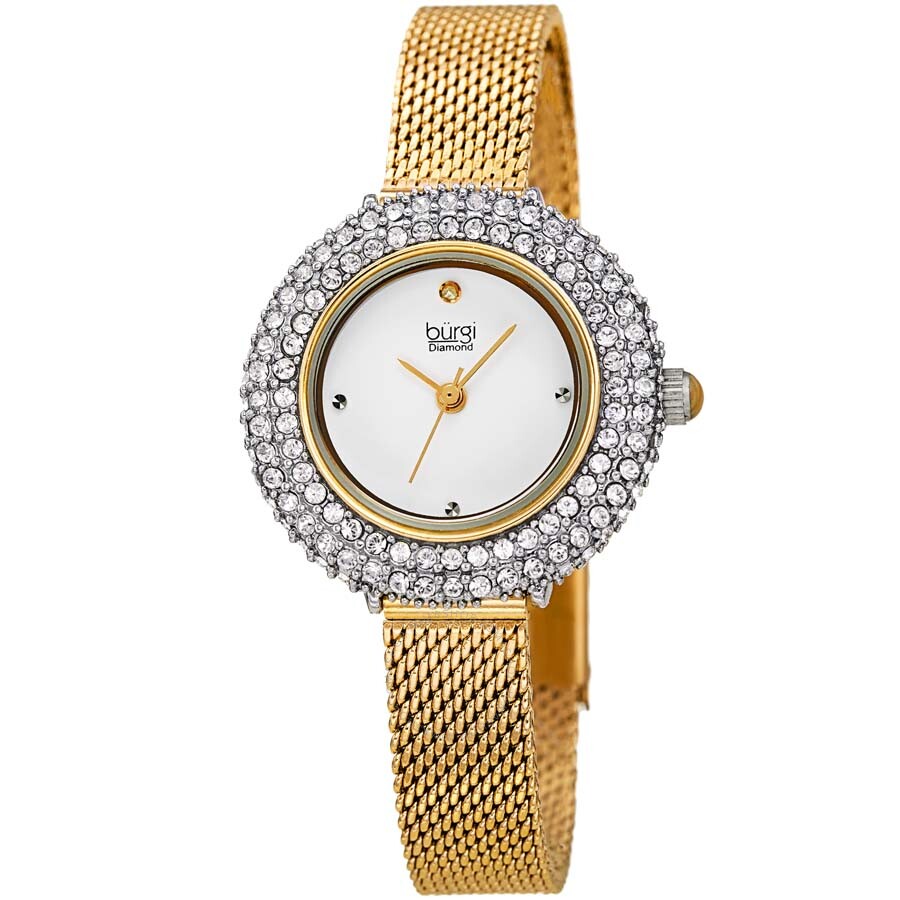 Burgi Diamond Silver Dial Ladies Watch BUR236YG - Dawson Watches