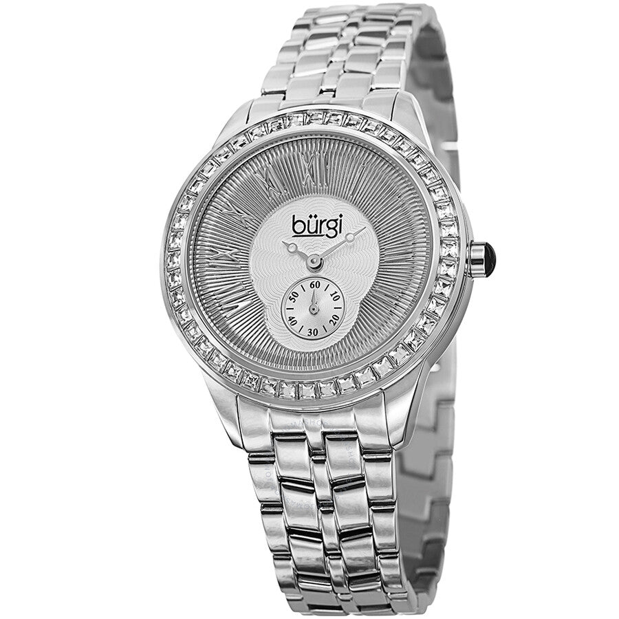 Burgi Silver Dial Stainless Steel Case Ladies Watch BUR106SS - Dawson Watches
