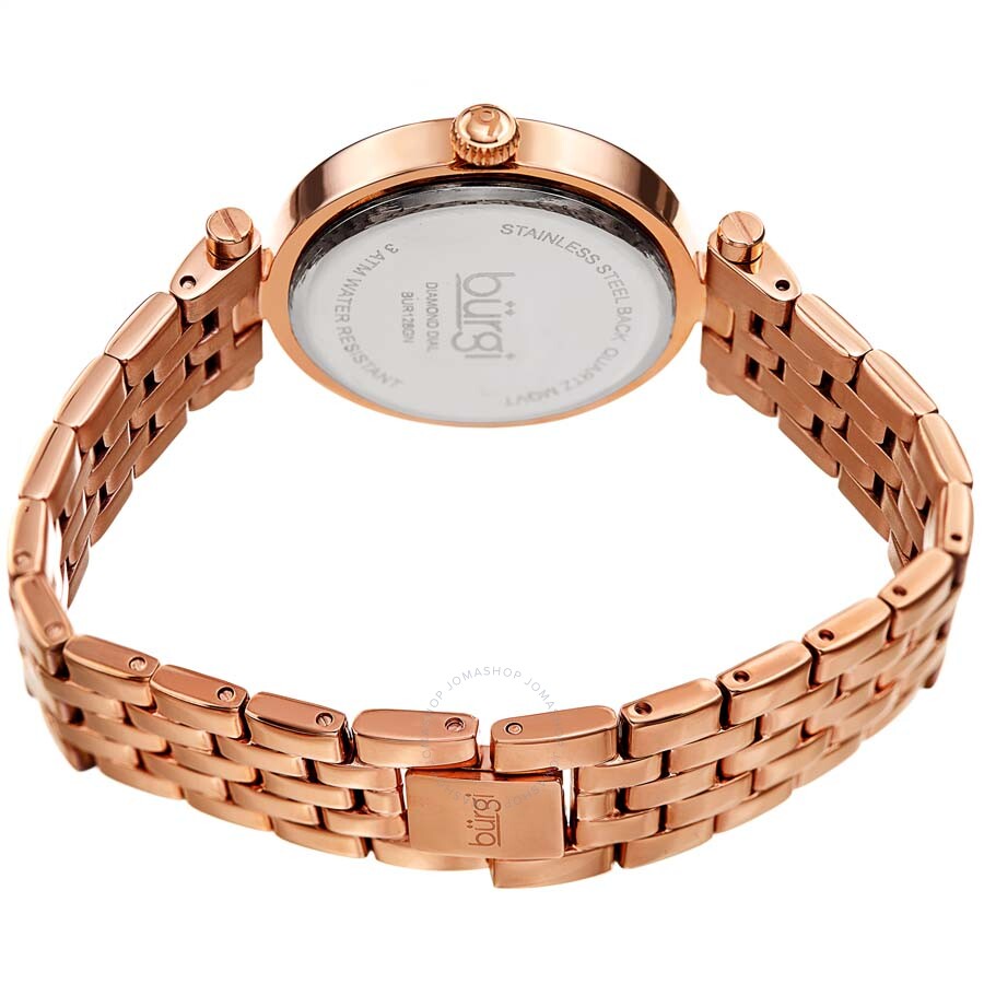 Burgi Flower Marker Quartz Diamond Ladies Watch BUR223RG - Dawson Watches #4