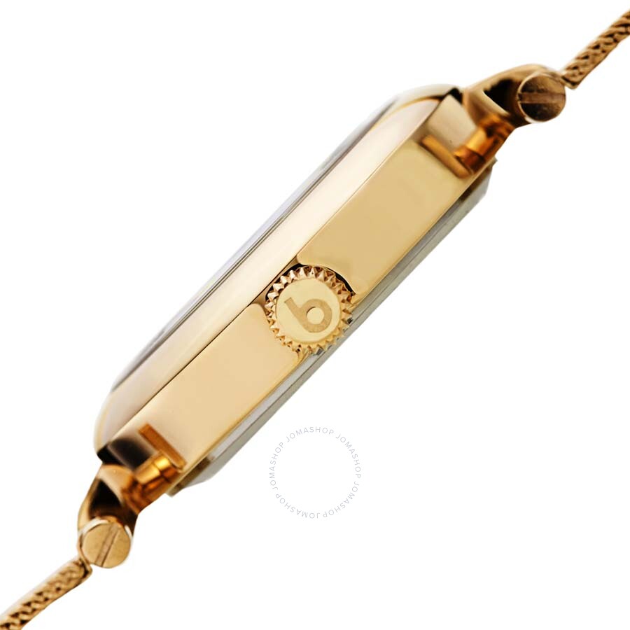 Burgi Quartz Gold Dial Gold-tone Mesh Ladies Watch BUR231YG - Dawson Watches #3