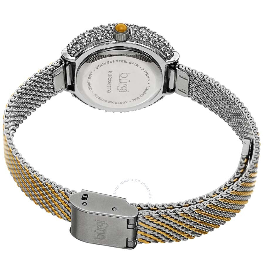 Burgi Diamond Crystal Black Dial Ladies Watch BUR236TTG - Dawson Watches #4