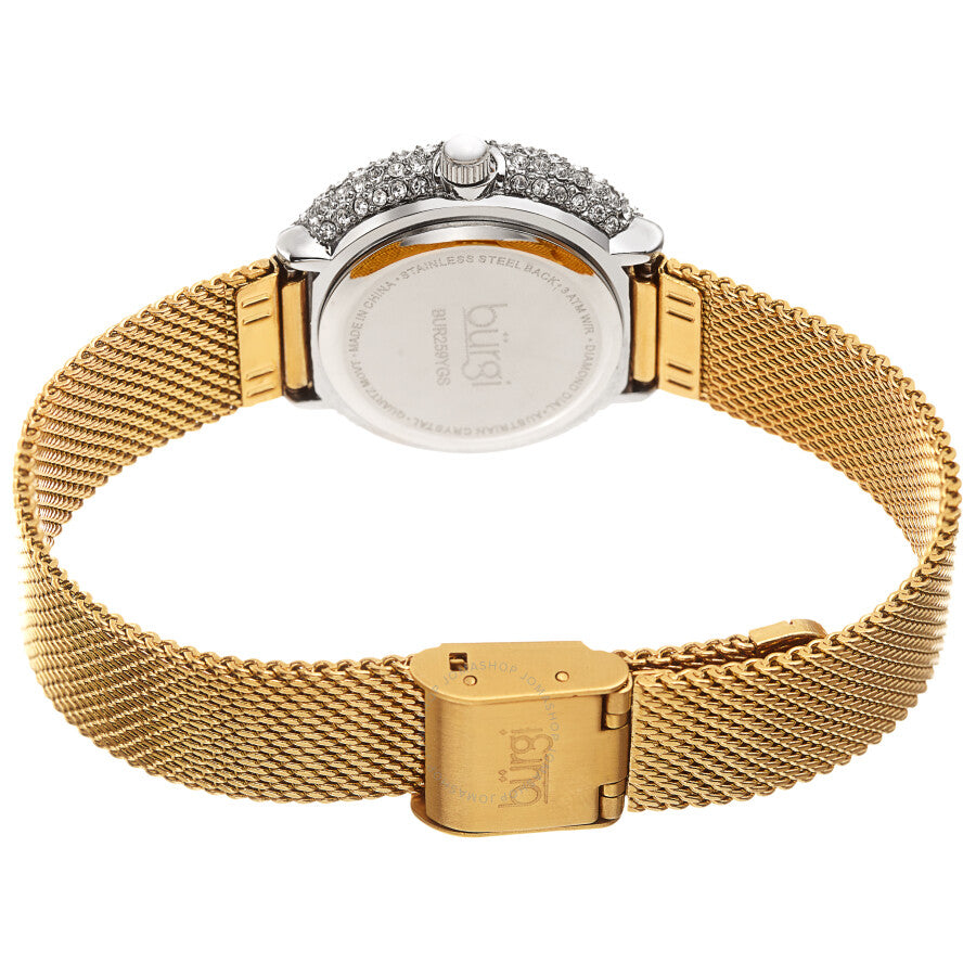 Burgi Swirl Quartz Diamond White Dial Ladies Watch BUR259YGS - The Watches Men & Co #4