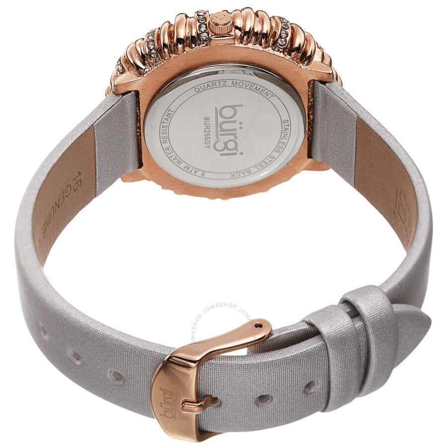 Burgi Twisted Bezel Quartz Grey Dial Ladies Watch BUR255GY - Dawson Watches #4