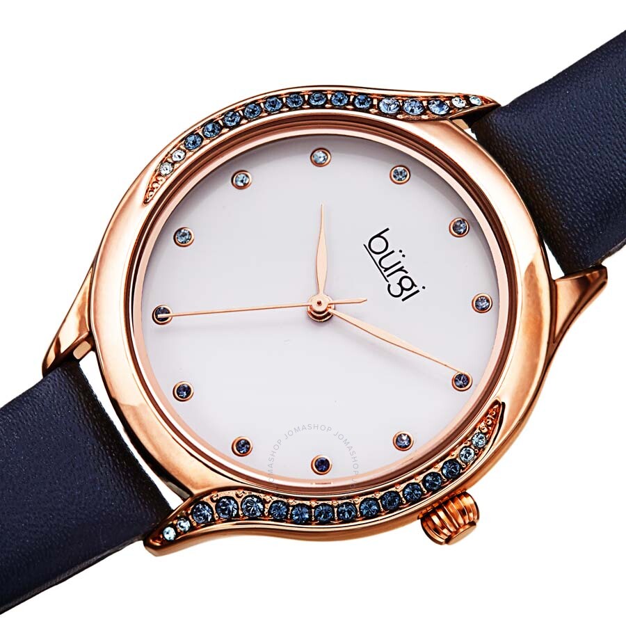 Burgi Crystal White Dial Ladies Watch BUR239BU - Dawson Watches #2