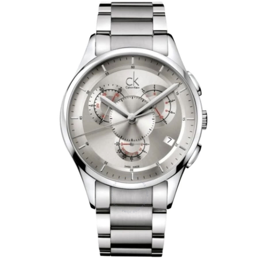 Calvin Klein Basic Chronograph Quartz Silver Dial Men's Watch K2A27193 - Dawson Watches
