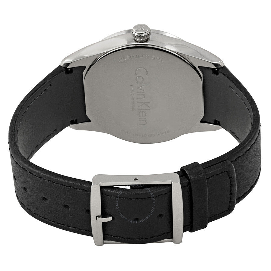 Calvin Klein Bold White Dial Black Leather Men's Watch K5A311C6 - Dawson Watches #3