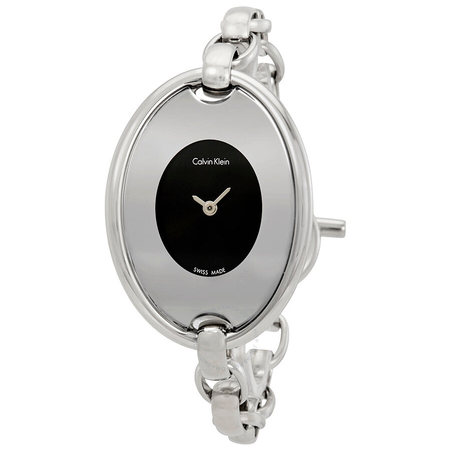 Calvin Klein Distinctive Black Dial Ladies Small Watch K3H23121 - Dawson Watches