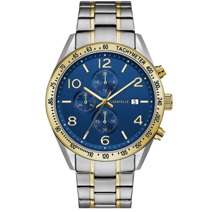 Caravelle Sport Chronograph Quartz Blue Dial Men's Watch 45B152 - Dawson Watches
