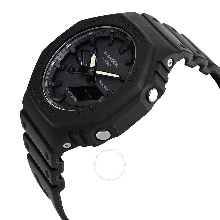 Casio Alarm World Time Quartz Analog-Digital Black Dial Men's Watch GA2100-1A1 - Dawson Watches #2