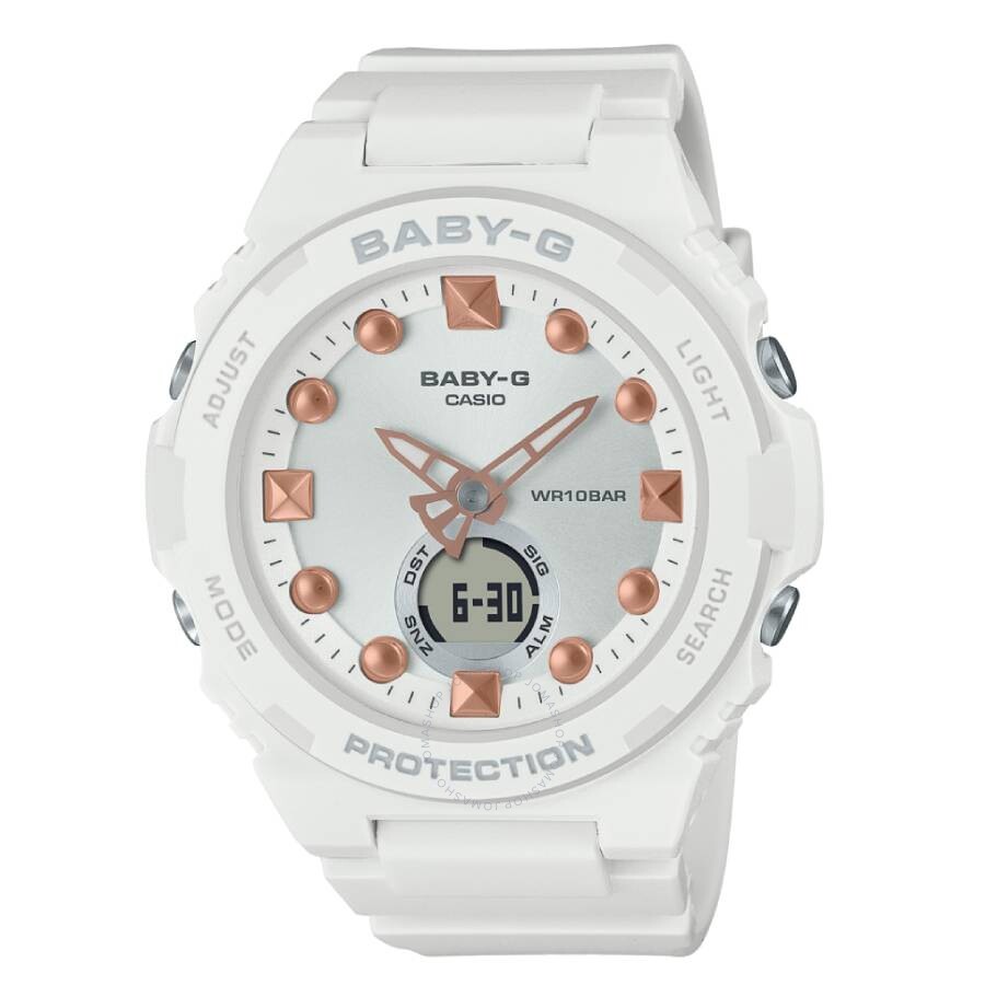 Casio Baby-G Alarm World Time Quartz Analog-Digital White Dial Ladies Watch BGA-320-7A2 - Dawson Watches