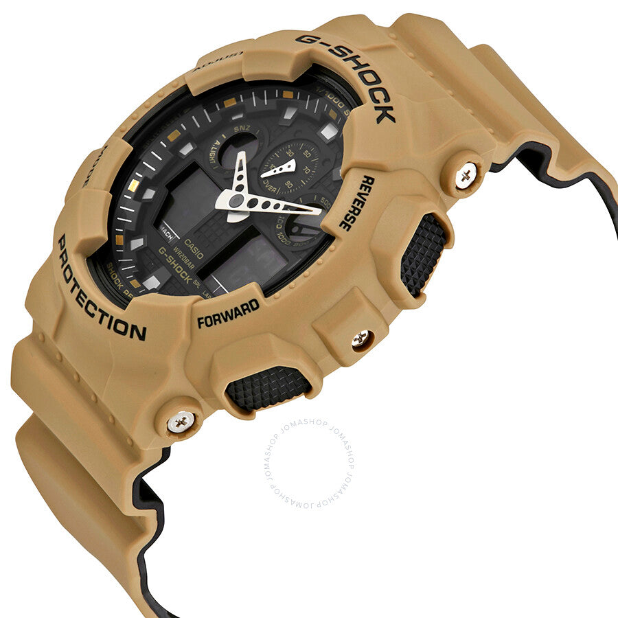 Casio G-Shock Black Dial Men's Sand Beige Sports Watch GA100L-8A - Dawson Watches #2