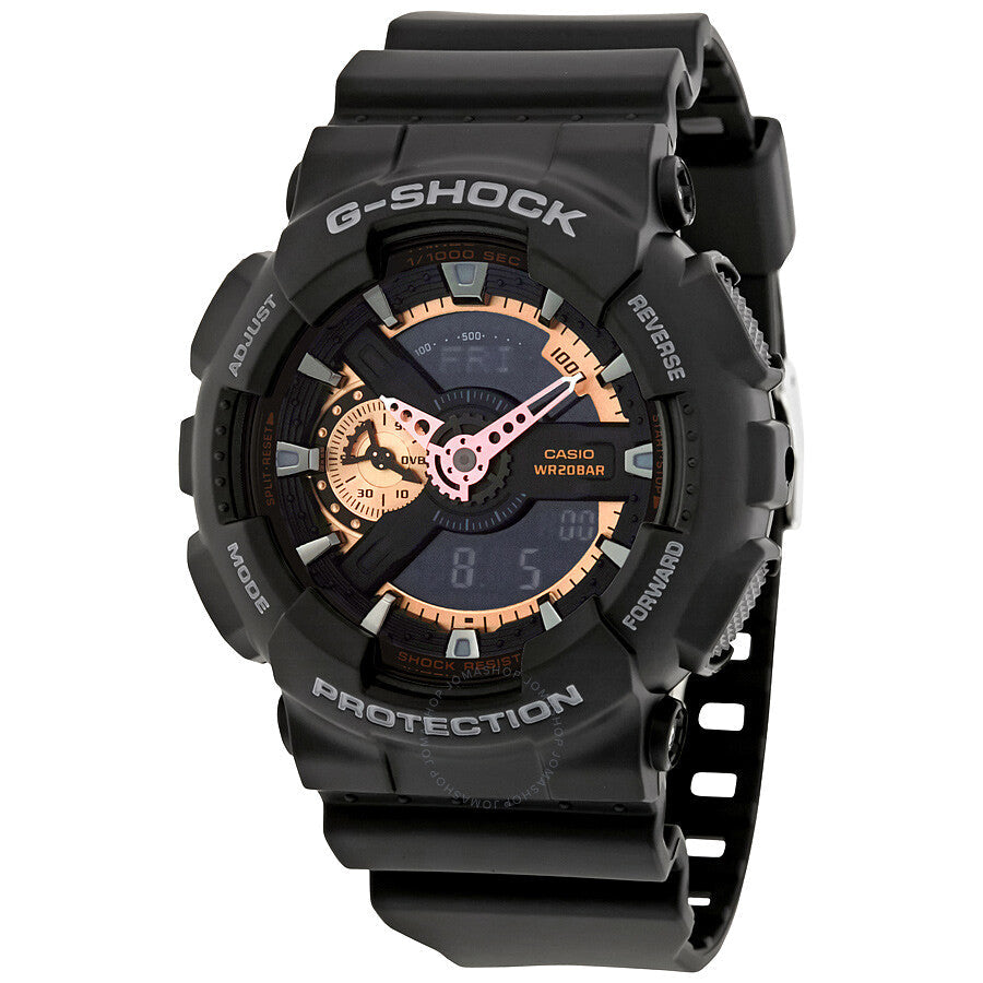 Casio G-Shock Black Dial Resin Men's Watch GA110RG-1A - Dawson Watches