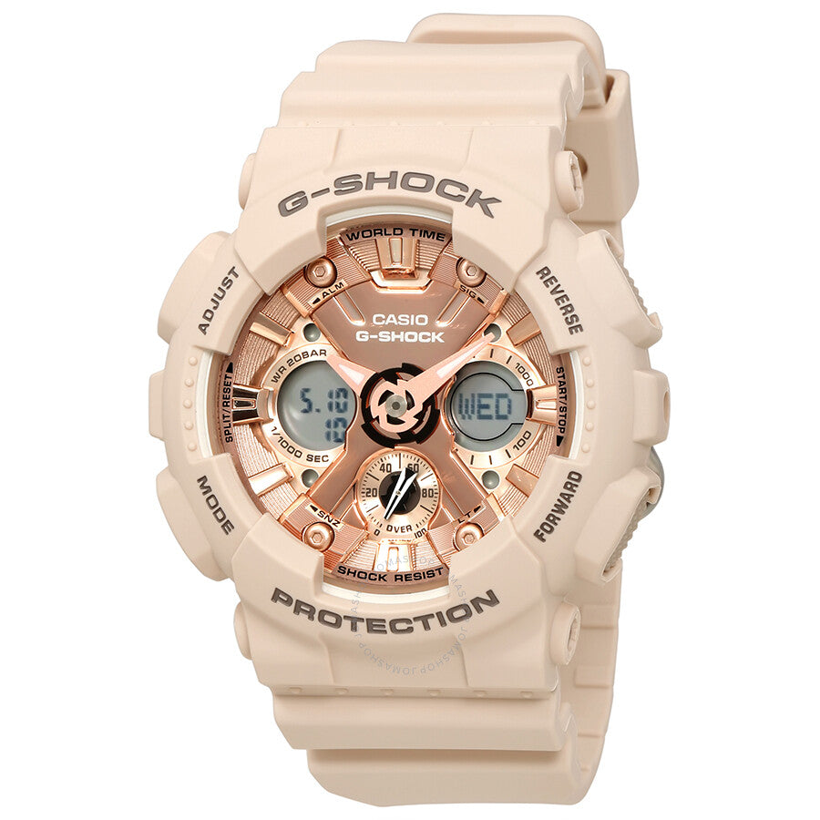 Casio G-Shock Rose Gold-Tone Dial Unisex Watch GMA-S120MF-4ACR - Dawson Watches