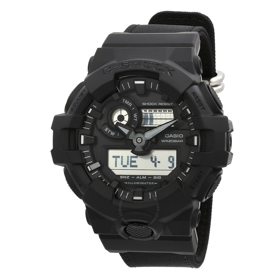Casio G-Shock Alarm Quartz Analog-Digital Black Dial Men's Watch GA-700BCE-1A - Dawson Watches