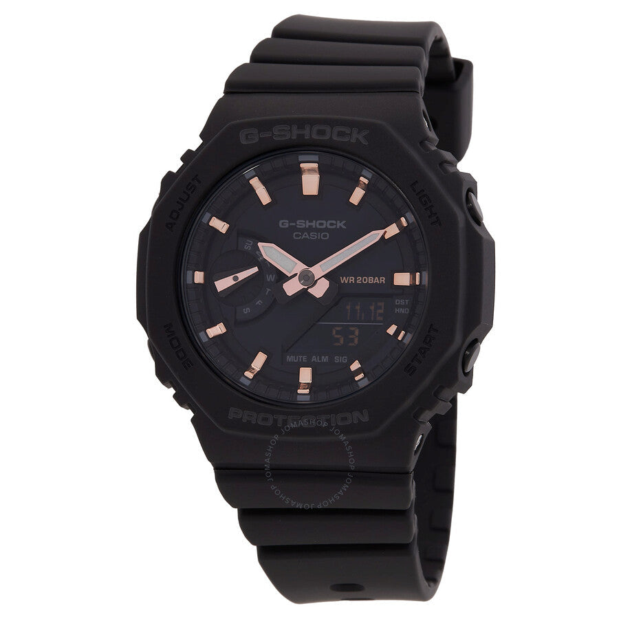 Casio G-Shock Alarm World Time Quartz Analog-Digital Black Dial Ladies Watch GMA-S2100-1A - Dawson Watches