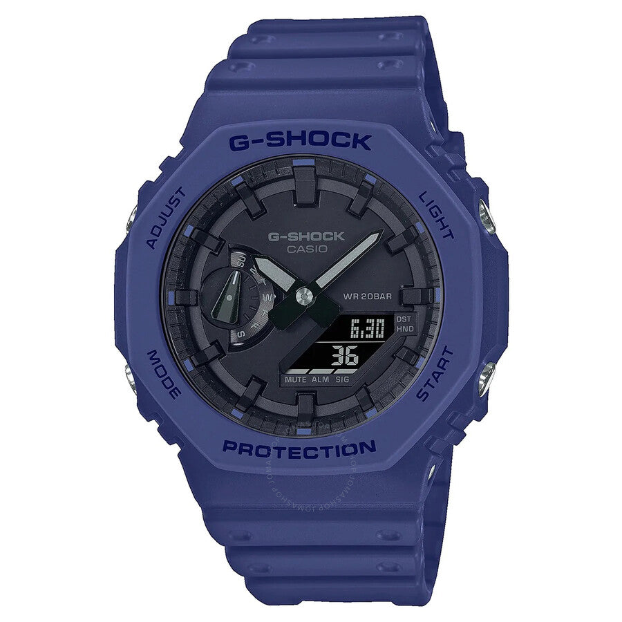 Casio G-Shock Alarm World Time Quartz Analog-Digital Black Dial Men's Watch GA-2100-2ADR - Dawson Watches