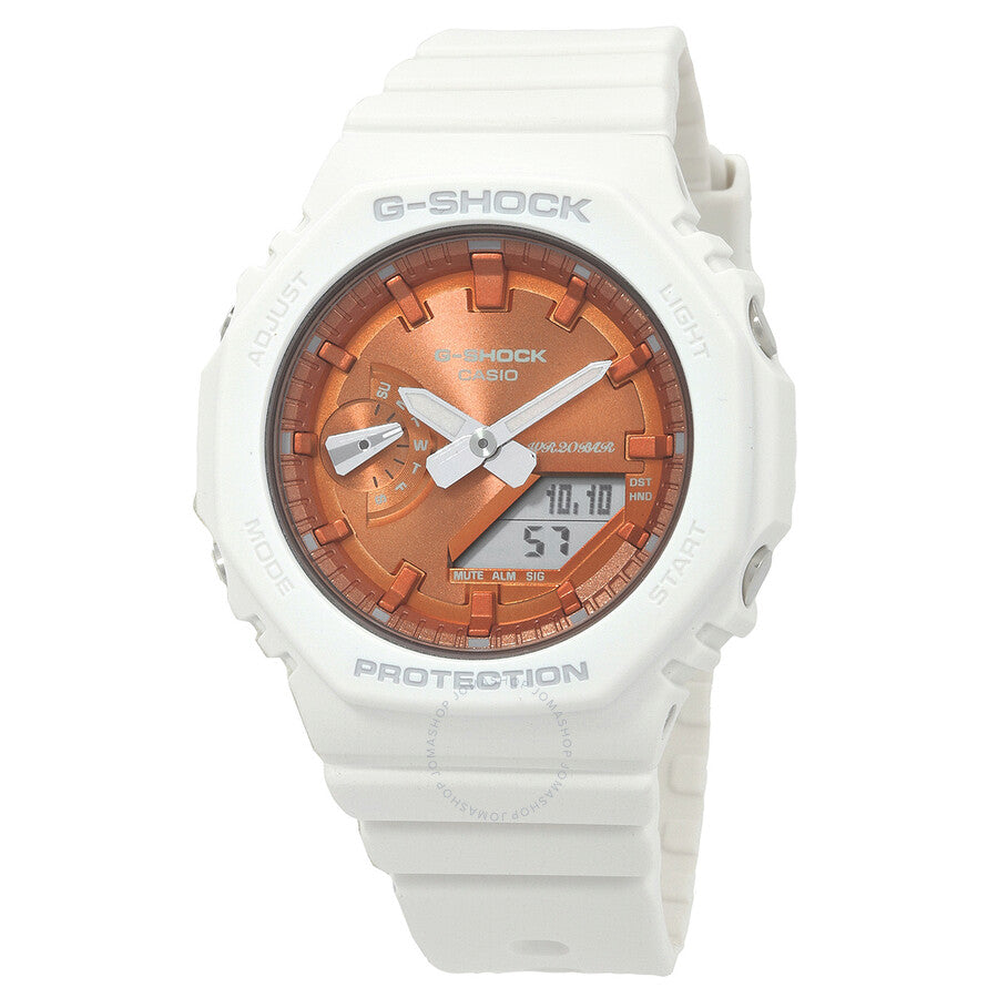 Casio G-SHOCK Alarm World Time Quartz Analog-Digital Orange Dial Watch GMA-S2100WS-7A - Dawson Watches