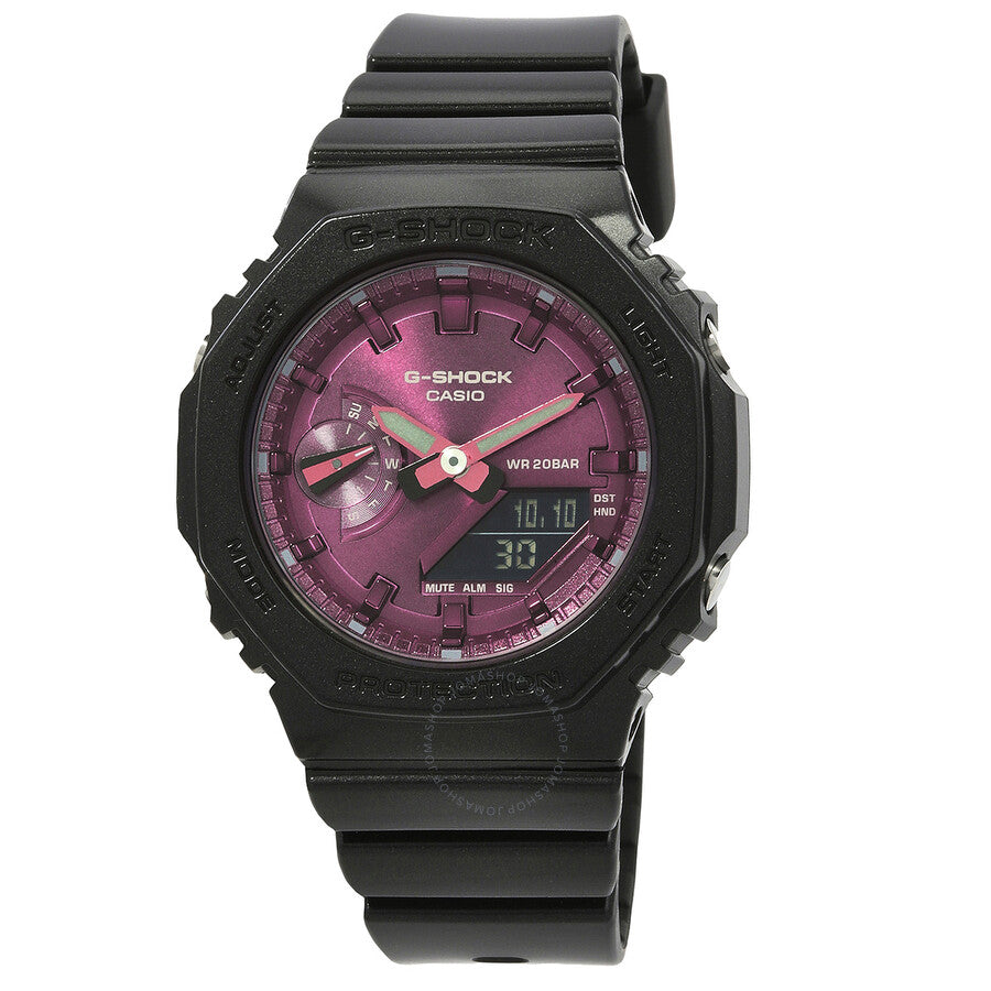 Casio G-SHOCK Alarm World Time Quartz Analog-Digital Pink Dial Ladies Watch GMA-S2100RB-1A - Dawson Watches