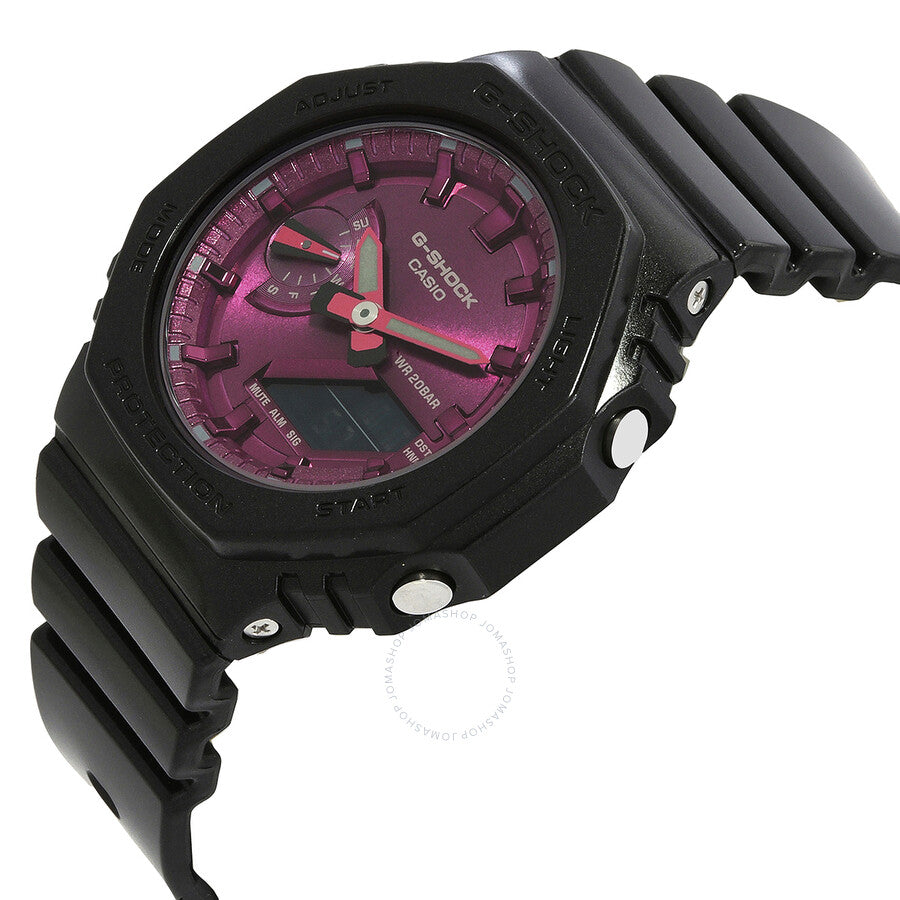 Casio G-SHOCK Alarm World Time Quartz Analog-Digital Pink Dial Ladies Watch GMA-S2100RB-1A - Dawson Watches #2