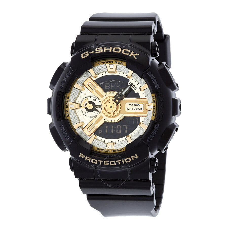 Casio G-Shock World Time Quartz Analog-Digital Black Dial Ladies Watch GMAS110GB-1A - Dawson Watches